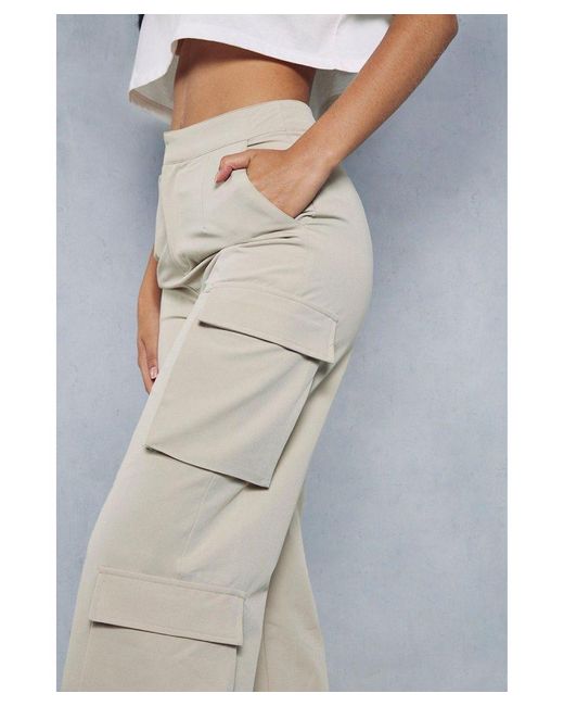 MissPap Blue Tailored Cargo Pocket Trousers