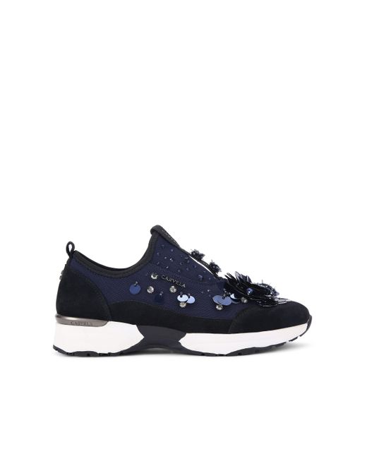 Carvela Kurt Geiger Blue Tempo Flower Sneakers