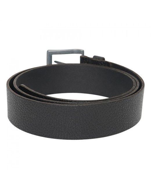 Barney's Originals Black Real Leather Belt for men