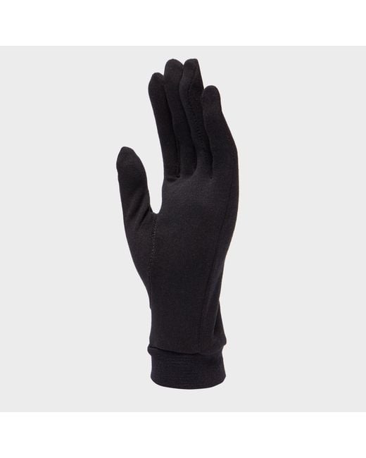 Trekmates Black Silk Gloves for men