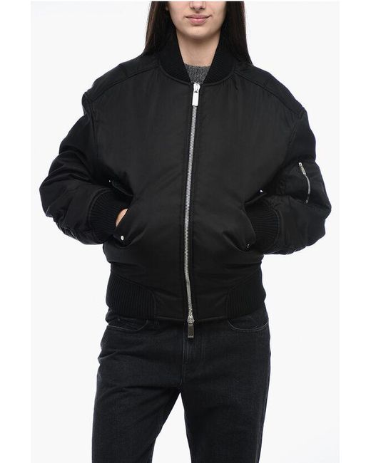Off-White c/o Virgil Abloh Black Multipocket Bomber With Cuffs
