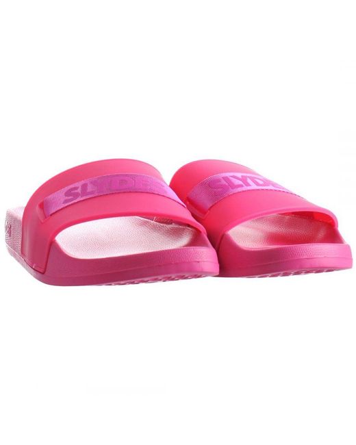 Slydes Pink Vice Sliders Textile