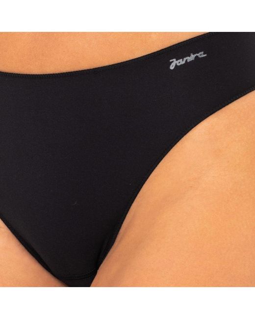 Janira Black Pack-2 High-Waist Panties Made Of Breathable Fabric 1031892