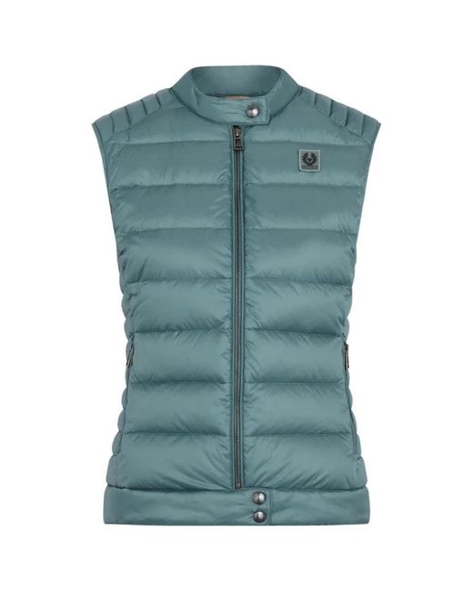 Belstaff Blue Drew Gilet Down Jacket Nylon for men