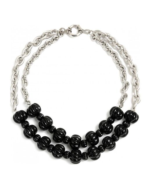 Folli Follie Black 4N0T072K Ladies Necklace