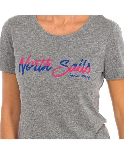North Sails T-shirt Met Korte Mouwen Voor 9024310 in het Gray