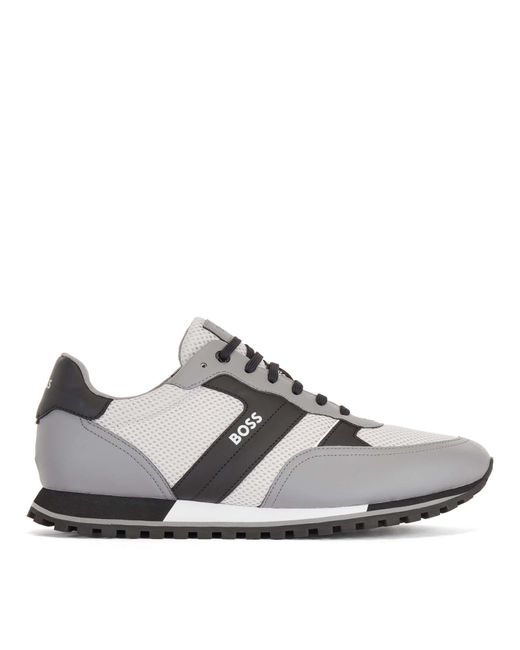 Boss Parkour Hardlooptrainers Voor In Grijs in het Gray voor heren