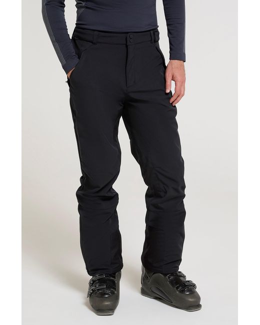 Mountain Warehouse Blue 'Axis Extreme' Softshell Ski Pant Water Resistant Snowboard Winter Trouser for men