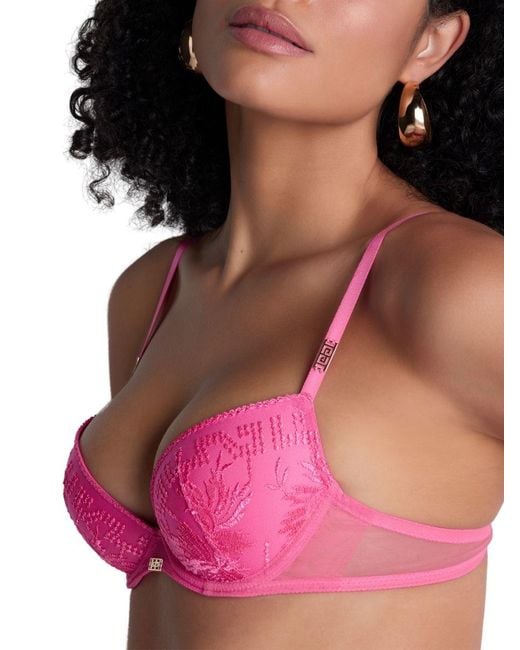 Aubade Pink Rules Of Attraction Moulded Push Up Bra