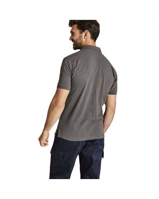 Asquith & Fox Gray Plain Short Sleeve Polo Shirt Cotton for men