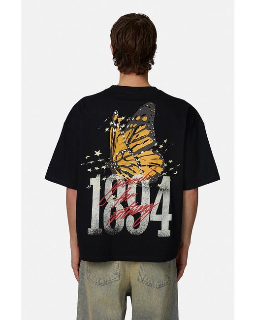 Good For Nothing Black Boxy Fit Graphic Tee for men