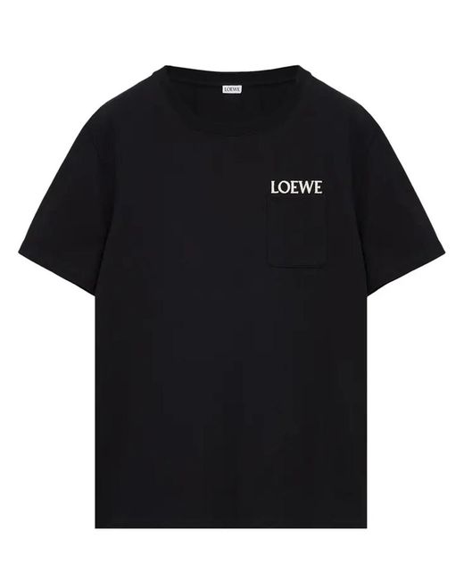 Loewe Black Embroidered Logo T-Shirt