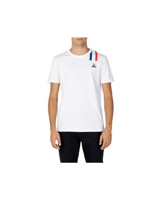Le Coq Sportif T-shirt Klassieke Vlag in het White voor heren
