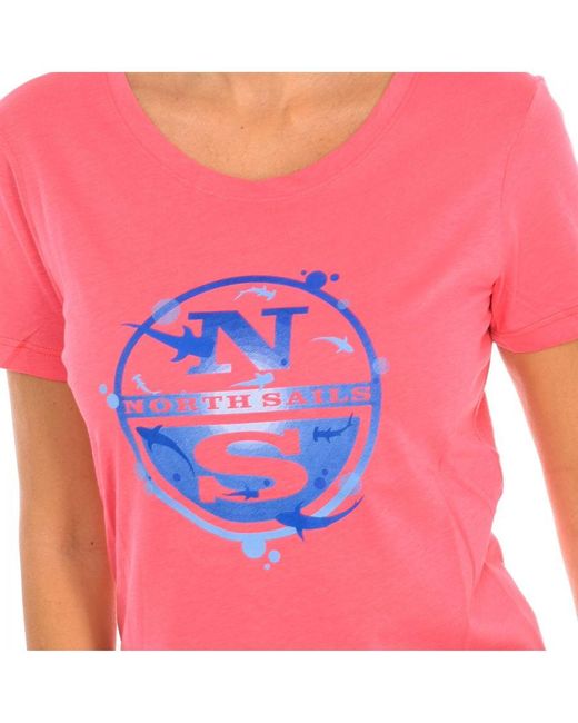 North Sails T-shirt Met Korte Mouwen Voor 9024340 in het Pink