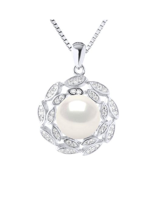 Diadema Metallic Sun Necklace Freshwater Pearl 9-10 Mm 925