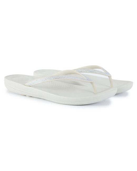 Fitflop White Iqushion Sparkle Sandals