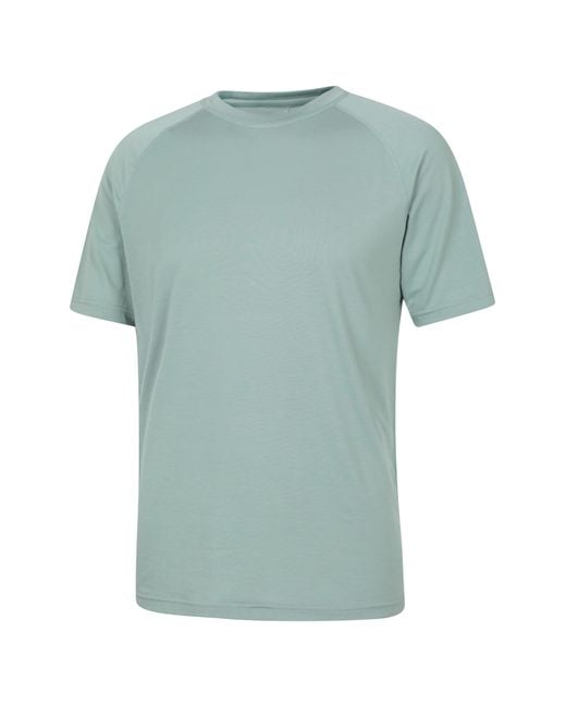 Mountain Warehouse Green Active T-Shirt Quick Dry Breathable Comfy Sports Tee for men