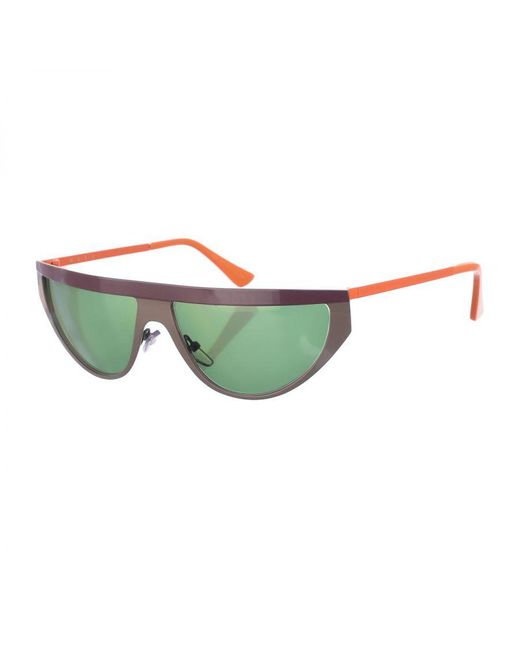 Marni Green Me113S Oval-Shaped Metal Sunglasses