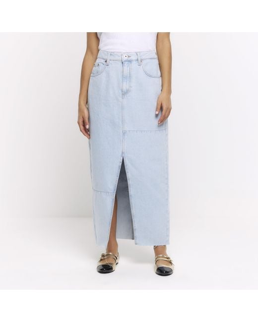 Split Hem Asos Maxi Skirt Petite Split Hem Denim Maxi Skirt River