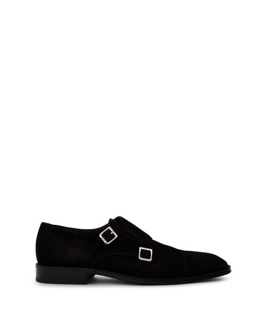 Boss Black Derrek Monk Capped Toe Block Heel Oxfords for men