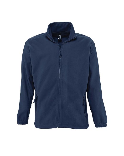 Sol's Blue North Full Zip Outdoor Fleece Jacket for men