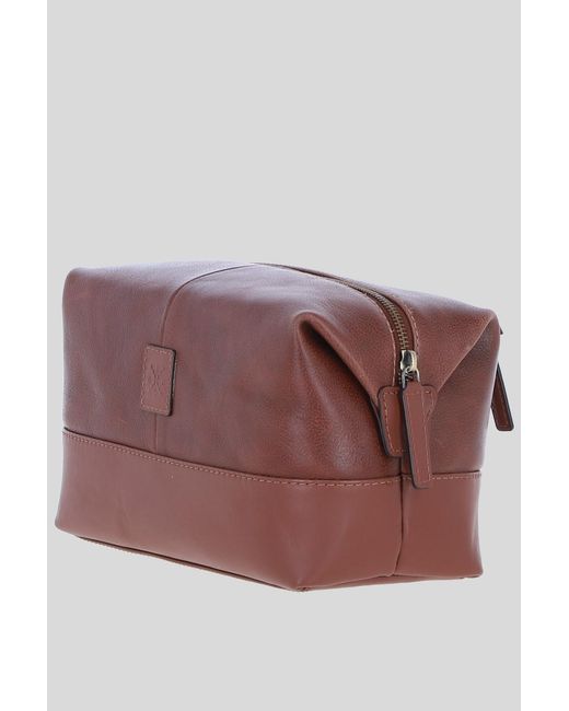 Ashwood Leather Purple 'Milo' Real Washbag for men