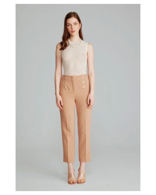 GUSTO Gray High Waist Trousers With Buttons