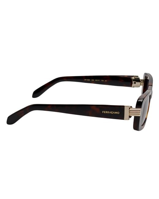 Ferragamo Blue Rectangular Slim Sunglasses Sf1105S