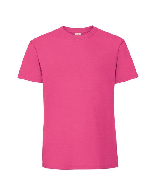 Fruit Of The Loom Pink Ringspun Premium T-Shirt for men