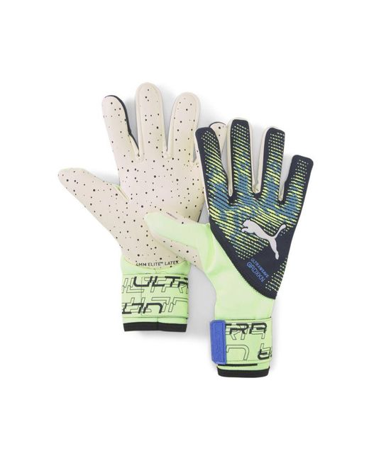 PUMA Green Ultra Ultimate 1 Negative Cut Football Goalkeeper'S Gloves