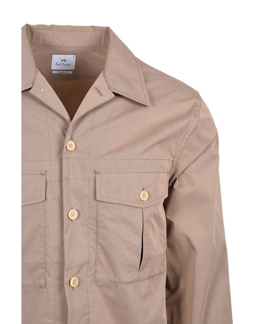 Paul Smith Natural Casual Shirt Jacket Cotton for men