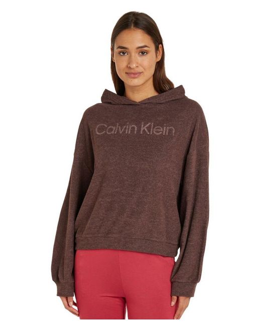 Calvin Klein Brown 000Qs7025E Cosy Lounge Hoodie