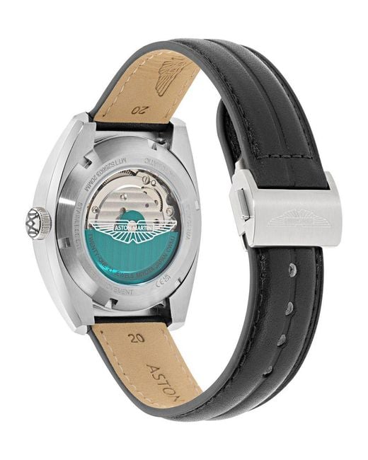 Aston Martin Gray Timeless Ts2 Watch Mtts2S603 Leather for men