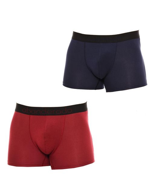 Abanderado 2Er-Pack Sensitive Bamboo Boxershorts A0C7M in Red für Herren