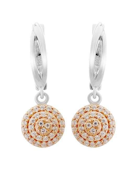 Orphelia Metallic 'Leanna' 925 Sterling Drop Earrings