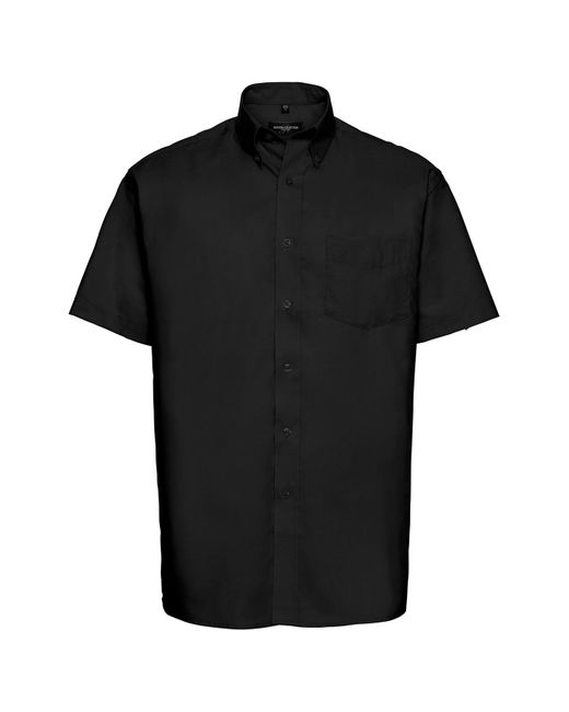 Russell Black Collection Oxford Easy-Care Short-Sleeved Shirt for men