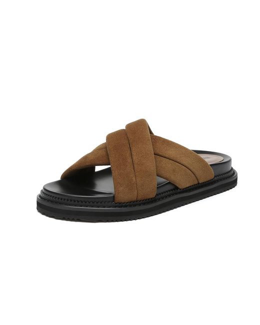 EverAu Australia Brown Ever Au Rylan Slides With Sole