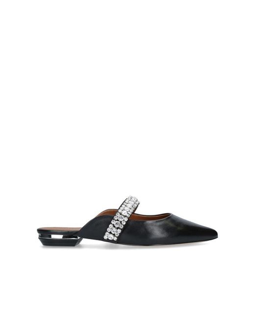 Kurt Geiger White Leather Princely Mules Leather