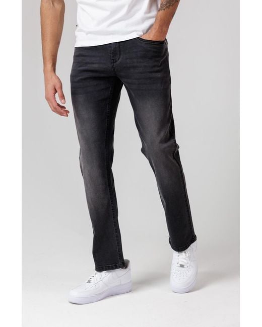 Firetrap Blue Straight Leg Cotton Rich Jeans for men