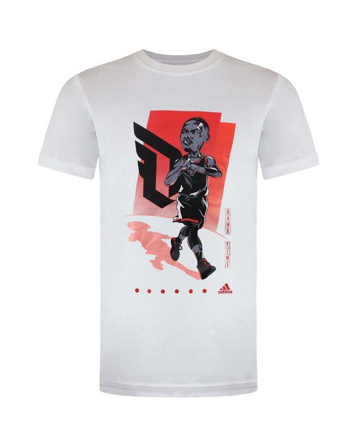 Adidas White Dame Gu T-Shirt Cotton for men