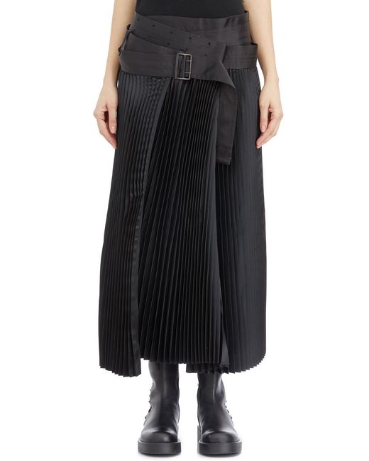 Junya Watanabe Black Gonna Plisse Con Cintura