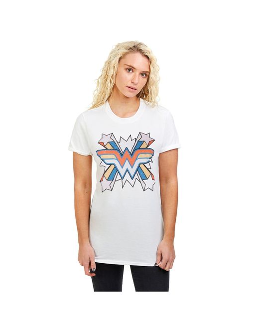 Dc Comics White D.C. Wonder 'Burst' T-Shirt Cotton