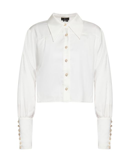 faina Overhemdblouse Wolwit in het White