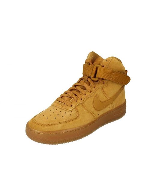 Nike Brown Air Force 1 High Le Gs Trainers for men