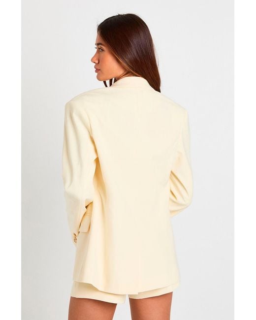 Boohoo Natural Wrap Oversized Blazer