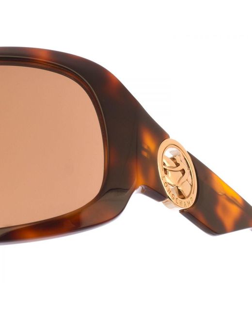 Longchamp Brown Lo736S Square Shaped Acetate Sunglasses