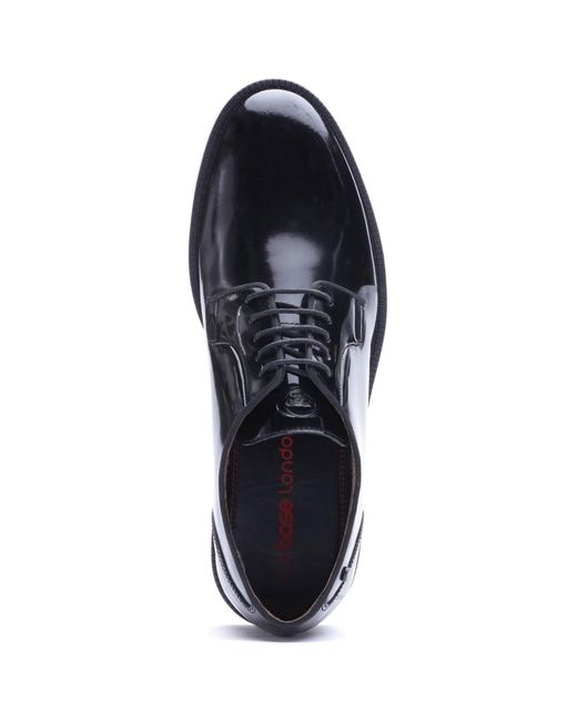 Base London Blue Luca Leather Derby Shoes for men
