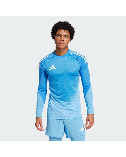 Adidas Blue Tiro 25 Pro Goalkeeper Long Sleeve Jersey for men