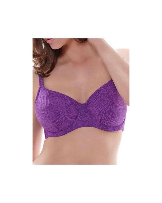 Fantasie Purple Lombok Padded Balcony Bikini Top