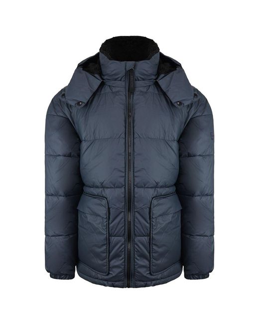 Hunter Blue Intrepid Puffer Coat for men